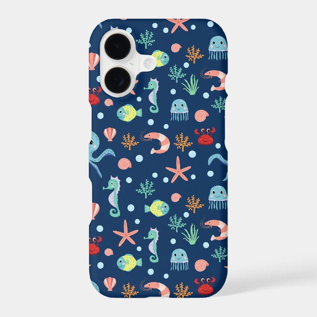 Cute Ocean Sea Life Pattern (Back)