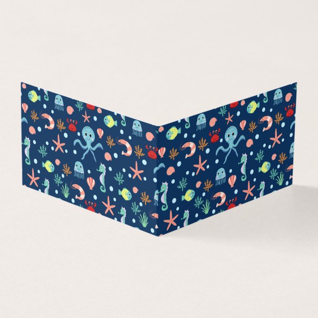 Cute Ocean Sea Life Pattern (Outside)