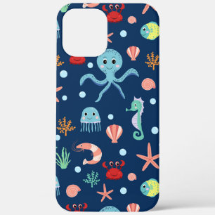 Cute Ocean Sea Life Pattern iPhone 12 Pro Max Case