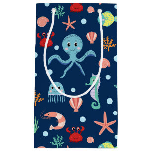 Cute Ocean Sea Life Pattern Small Gift Bag