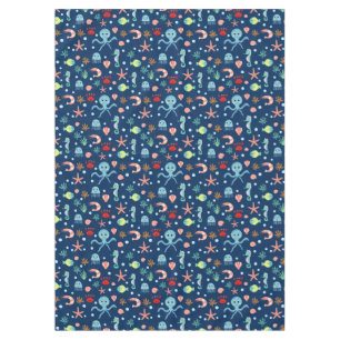 Cute Ocean Sea Life Pattern Tablecloth