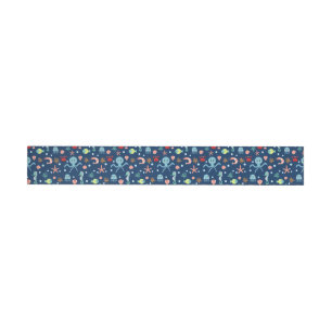 Cute Ocean Sea Life Pattern Wraparound Address Label