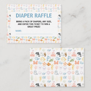 Cute Ocean Under the Sea Animal Baby Shower Enclosure Card