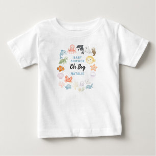 Cute Ocean Under the Sea Animal Baby Shower T-Shirt