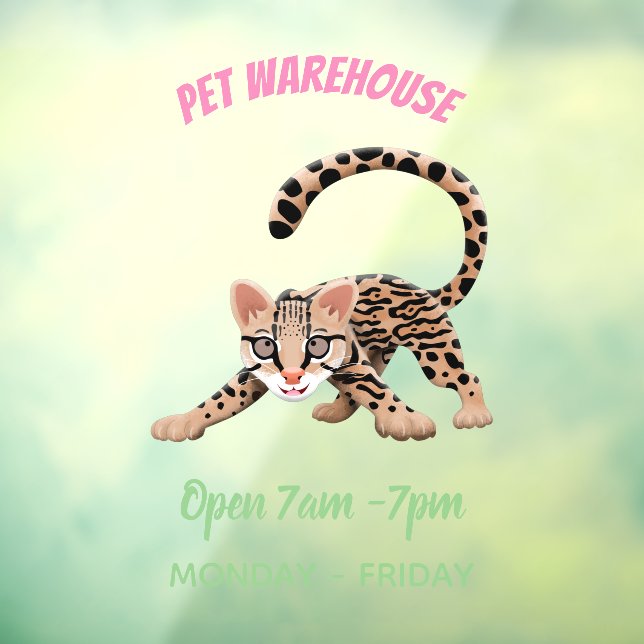 Cute ocelot cartoon illustration (Sheet 3)