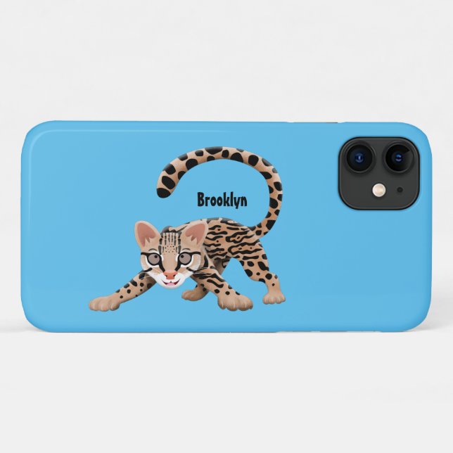 Cute ocelot cartoon illustration Case-Mate iPhone case (Back (Horizontal))