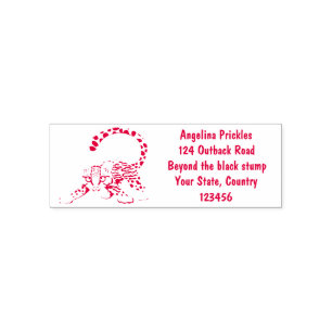 Cute ocelot cartoon illustration self-inking stamp
