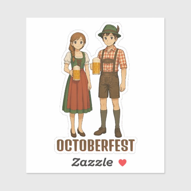 Cute Octoberfest party participant (Sheet)