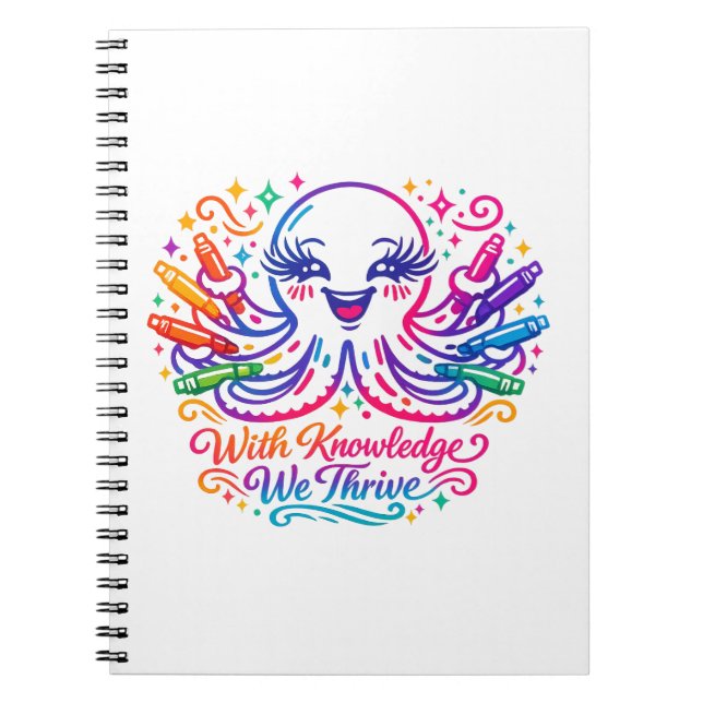 Cute Octopus Back to School Notebook (Front)
