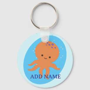 Cute Octopus Cartoon Key Ring