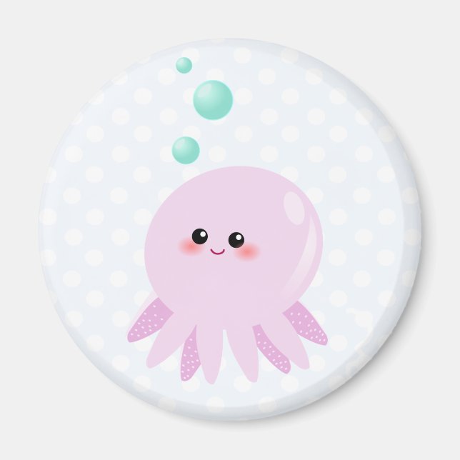 Cute octopus cartoon magnet (Front)