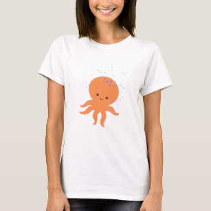 Cute Octopus Cartoon T-Shirt
