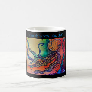Cute octopus from "Imma do a swim" series Coffee Mug