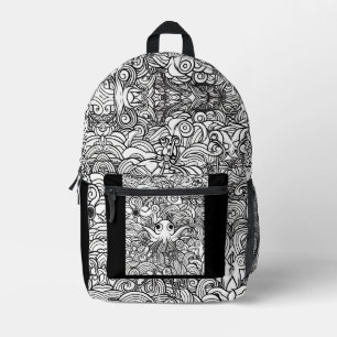 Cute Octopus in Seaweed Printed Backpack