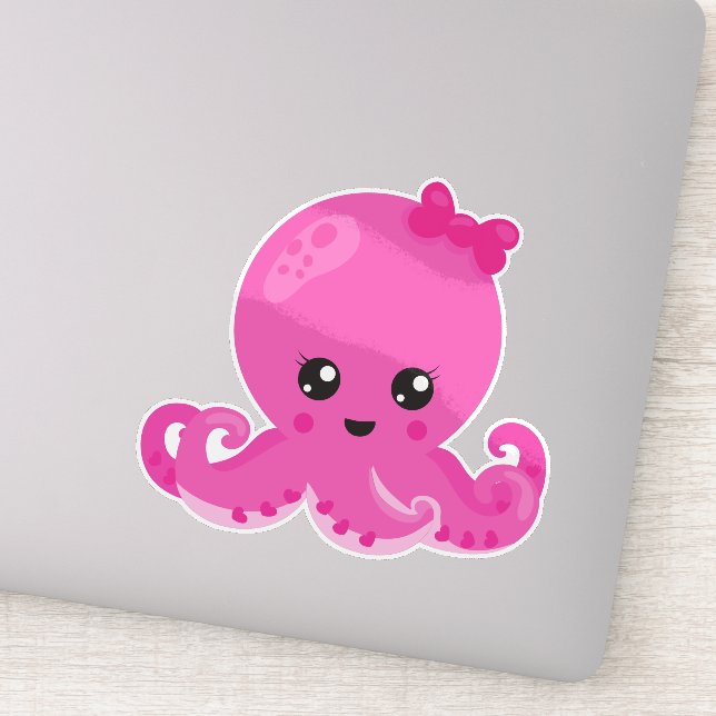 Cute Octopus, Little Octopus, Baby Octopus, Hearts (Detail)
