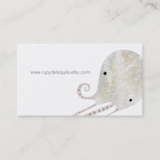 Cute Octopus Mixed Media Art Business Card