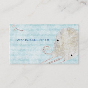 Cute Octopus Mixed Media Art Business Card