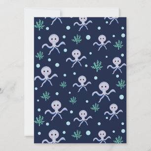 Cute Octopus Pattern Card