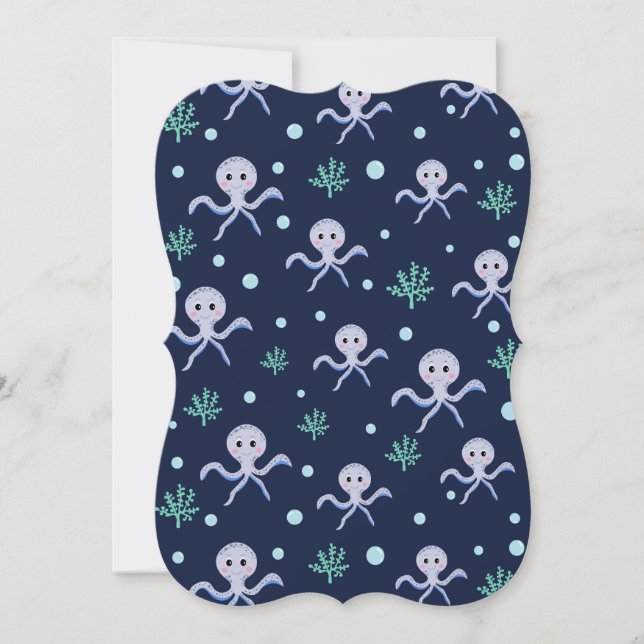Cute Octopus Pattern Card (Front)