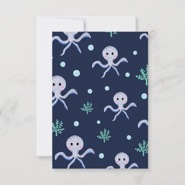 Cute Octopus Pattern Card (Front)