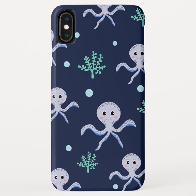 Cute Octopus Pattern Case-Mate iPhone Case (Back)