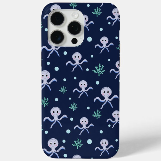 Cute Octopus Pattern Case-Mate iPhone Case (Back)