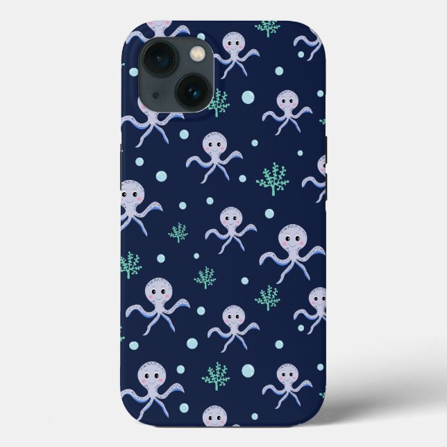 Cute Octopus Pattern Case-Mate iPhone Case (Back)