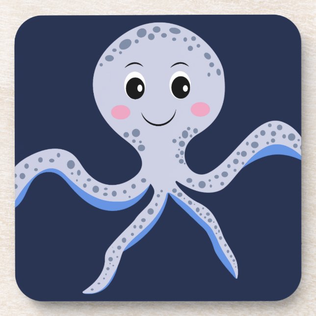 Cute Octopus Pattern Coaster (Front)
