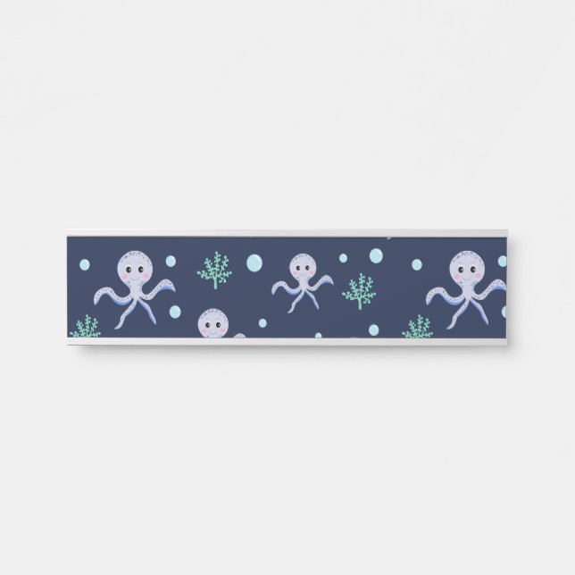Cute Octopus Pattern Door Sign (Front)