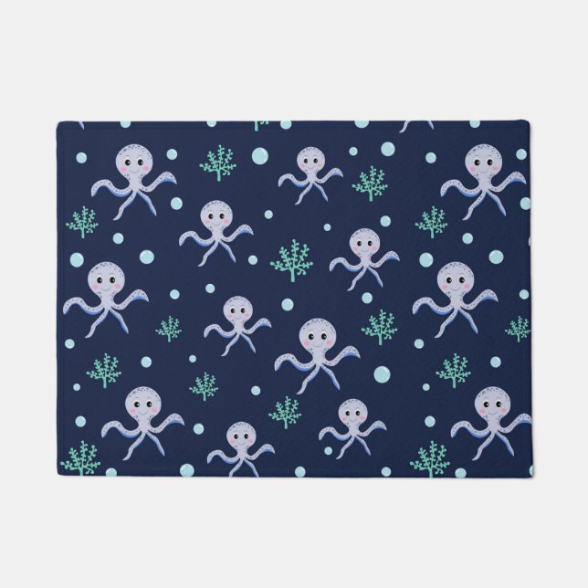 Cute Octopus Pattern Doormat (Front)