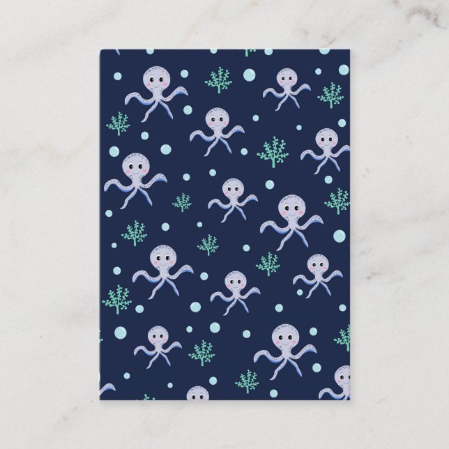 Cute Octopus Pattern Enclosure Card (Front)