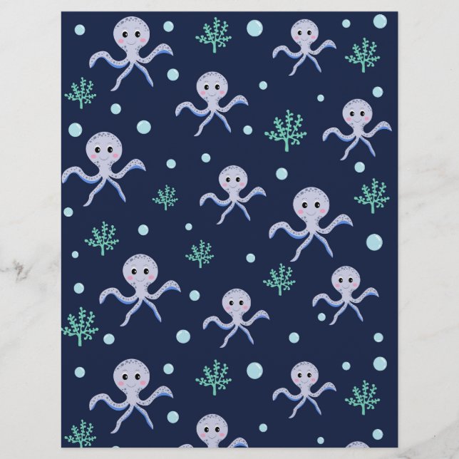 Cute Octopus Pattern Flyer (Front)