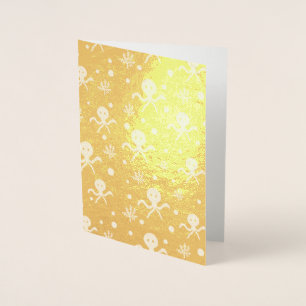 Cute Octopus Pattern Foil Card