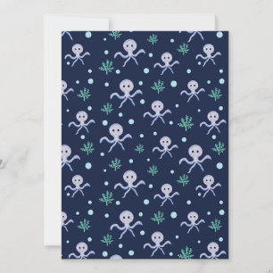 Cute Octopus Pattern Holiday Card