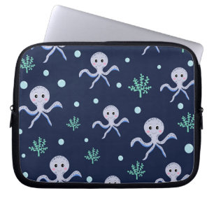 Cute Octopus Pattern Laptop Sleeve