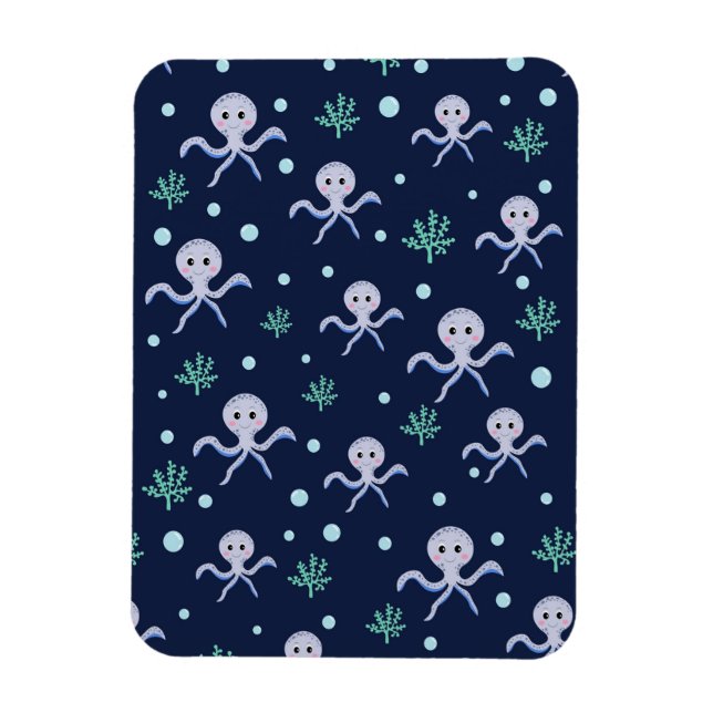 Cute Octopus Pattern Magnet (Vertical)
