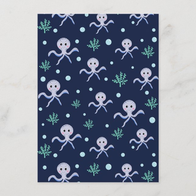 Cute Octopus Pattern Menu (Front)