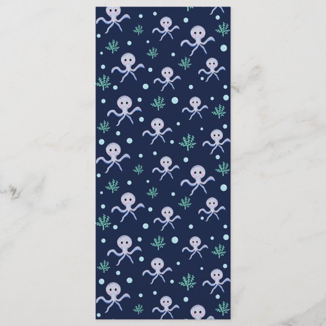Cute Octopus Pattern Menu (Front)