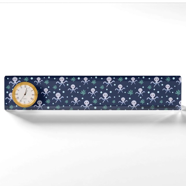 Cute Octopus Pattern Nameplate (Front)