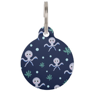 Cute Octopus Pattern Pet Tag