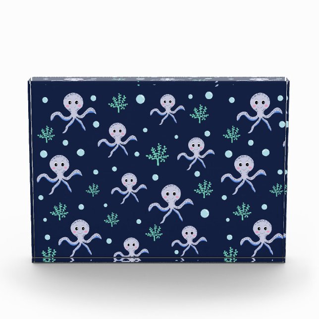 Cute Octopus Pattern Photo Block (Front)