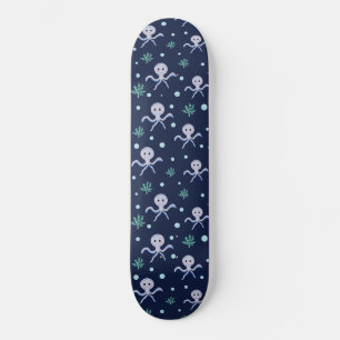 Cute Octopus Pattern Skateboard