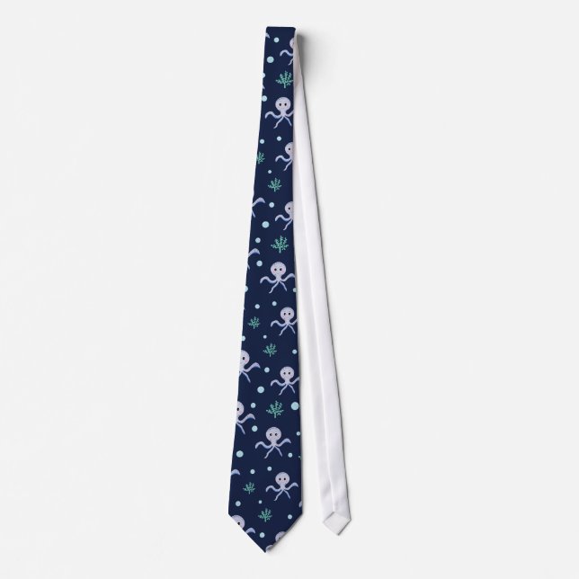 Cute Octopus Pattern Tie (Front)