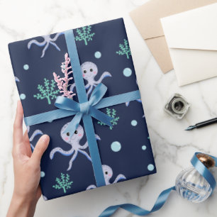 Cute Octopus Pattern Wrapping Paper