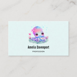 Cute Octopus Sea Creature Business Card