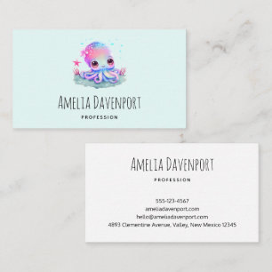 Cute Octopus Sea Creature Business Card