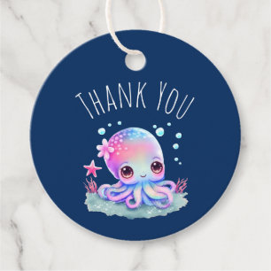 Cute Octopus Sea Creature Favour Tags