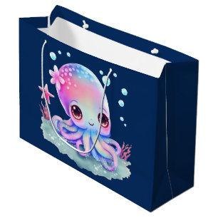 Cute Octopus Sea Creature Large Gift Bag