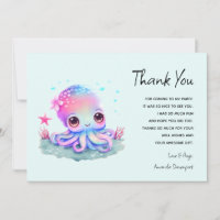 Cute Octopus Sea Creature Thank You