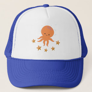 Cute Octopus Starfish Cartoon Trucker Hat